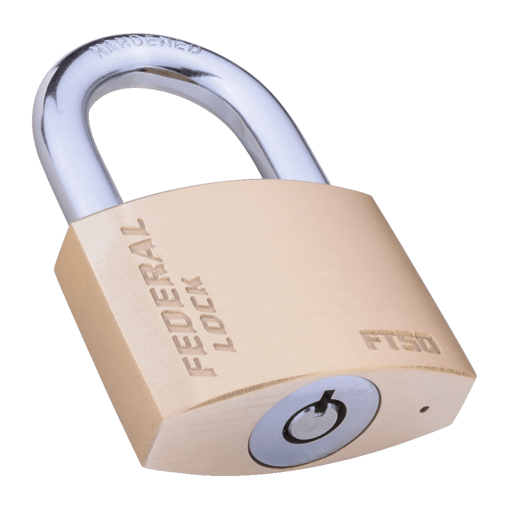 High Security Tubular Key Solid Brass Padlock 50MM